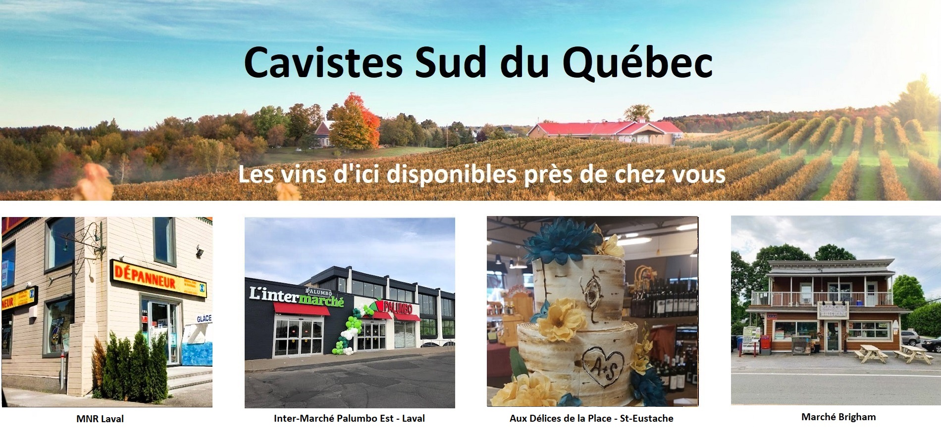 Sélection Vindici ,vins du Québec ,points de vente ,Sud du Québec ,