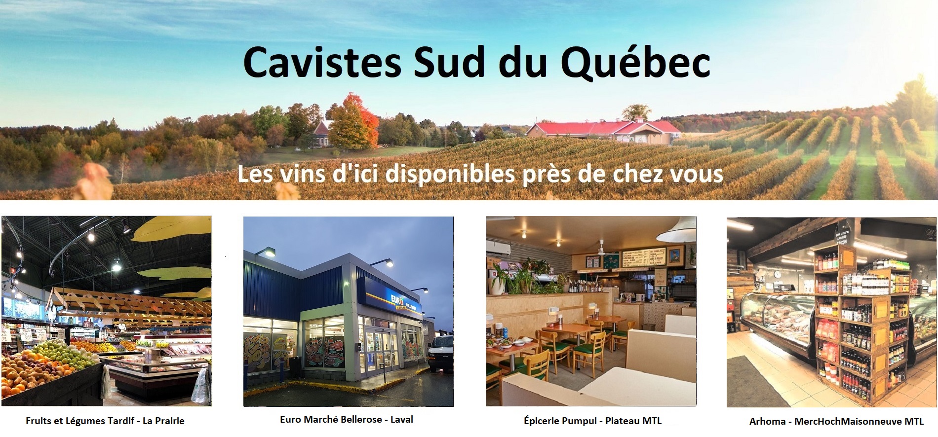 Sélection Vindici ,vins du Québec ,points de vente ,Sud du Québec ,