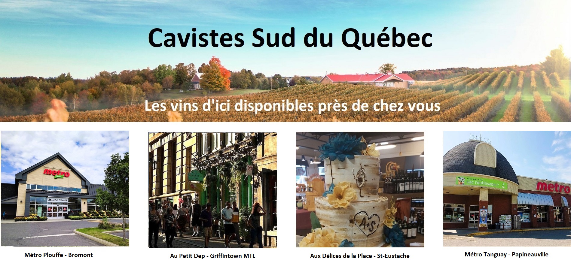 Sélection Vindici ,vins du Québec ,points de vente ,Sud du Québec ,