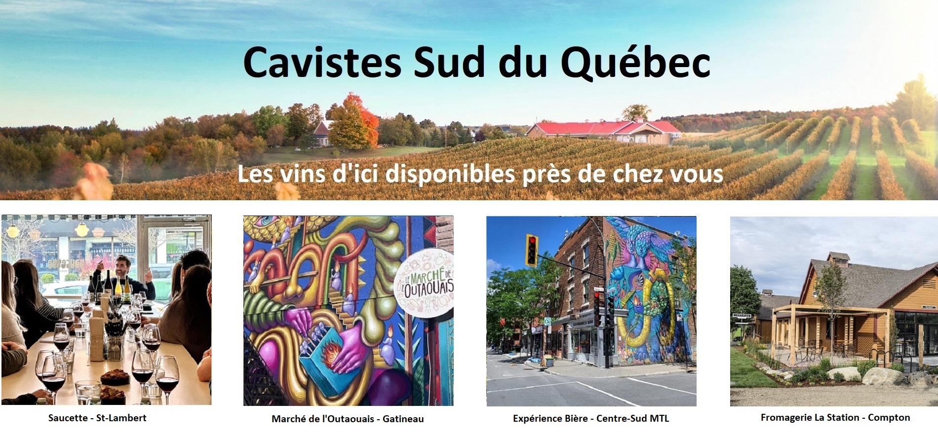 Sélection Vindici ,vins du Québec ,points de vente ,Sud du Québec ,